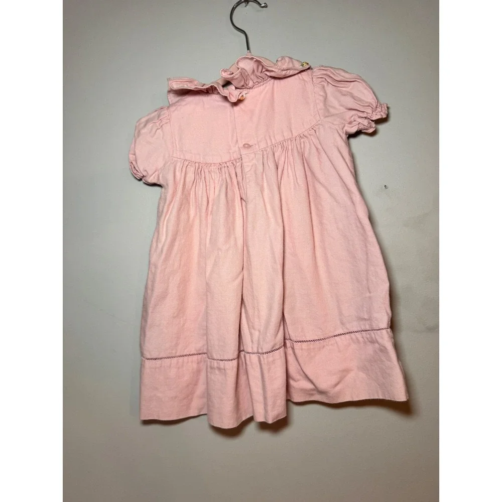 Sophie & Lucas Pink Embroidered Floral Cotton Dress Baby Girl 18M SL3314